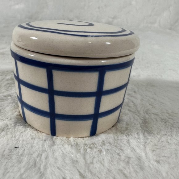 C.R. Gibson Flourish Monogram Letter 'S' Ceramic Trinket and Jewelry Box NIB - Picture 3 of 9